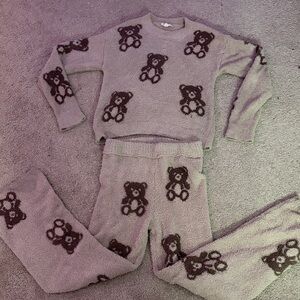 Pink Republic Cozy Bear Print Matching Set
